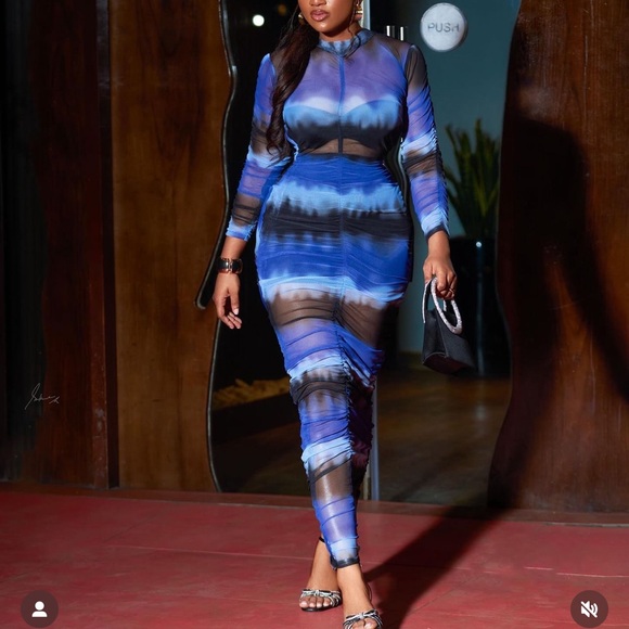 Tie Dye Mesh Dress NWT - Picture 2 of 2